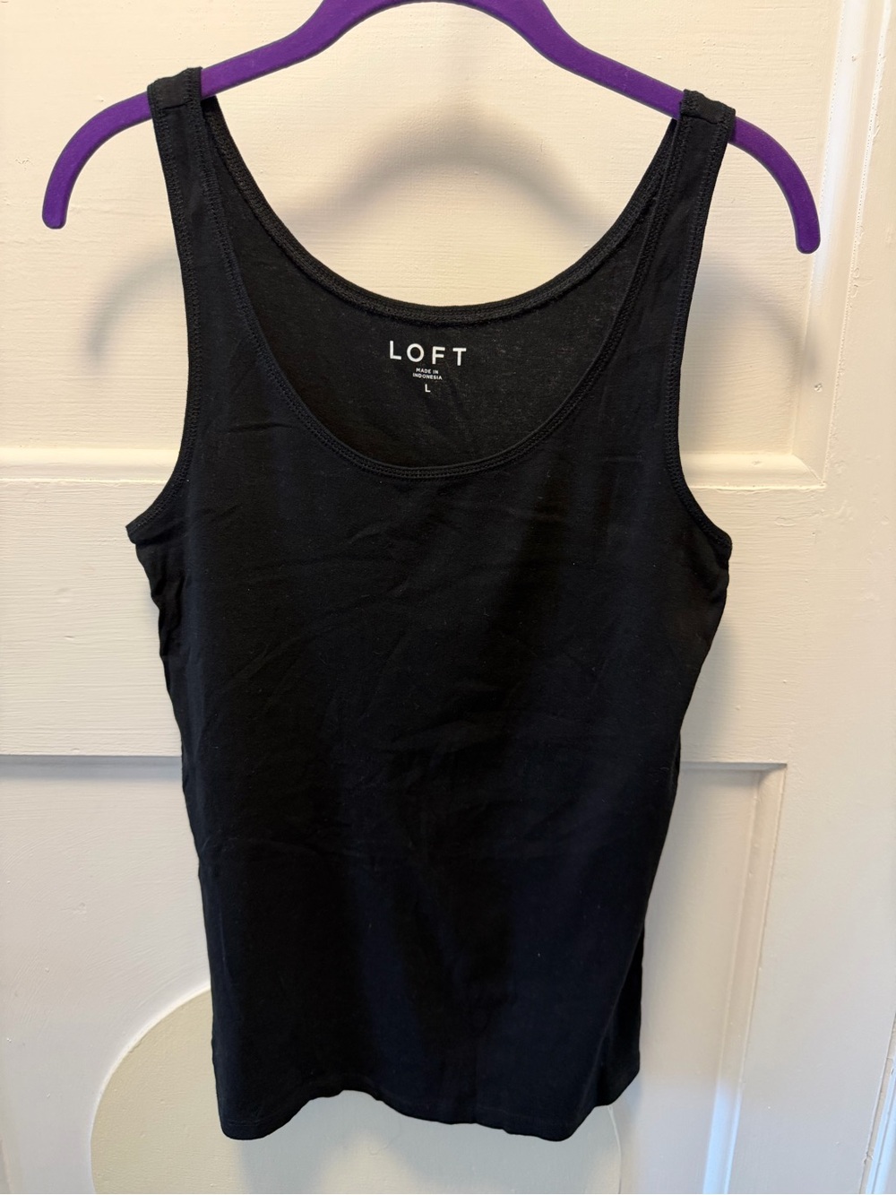LOFT Black Scoop Neck Tank Top